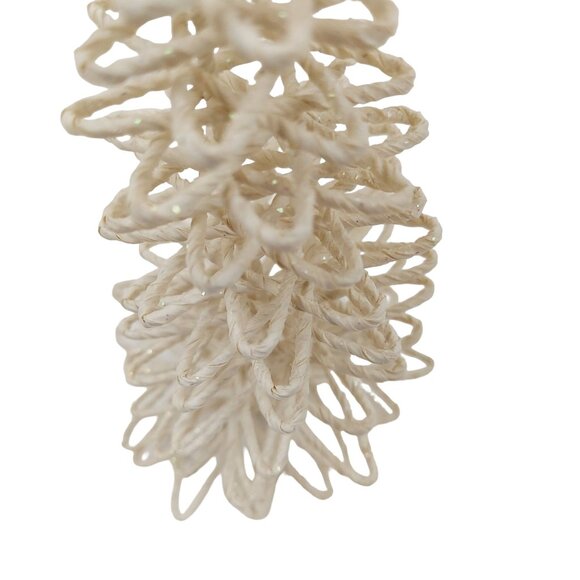 Department 56 Cream Christmas Village String Tree Forrest Set Of 3 Rustic Vintag - Picture 3 of 8